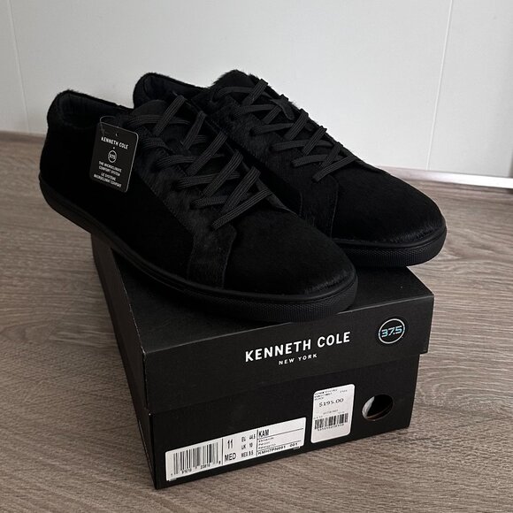 KENNETH COLE KAM BLACK PONY HAIR SNEAKERS - Picture 2 of 7